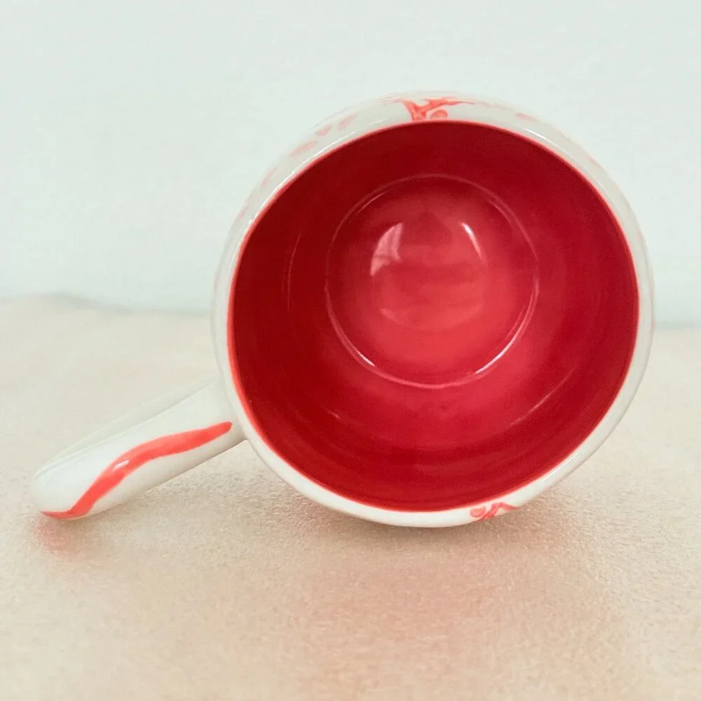 🪸Anthropologie🪸Vintage Agata Mug Handpainted Glazed Coffee Mug/Tea Cup 12 oz